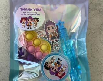 Cute K-Pop Demon Hunters Favor Box Fillers - K-Pop Birthday Goody Bag Toys - Cute Party Handouts - Kids Party Favors - K-Pop Theme