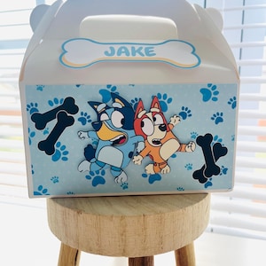 Blue favor boxes, party boxes, party deco, candy box, treat Boxes, personalized gable box, party decor, blue party boxes