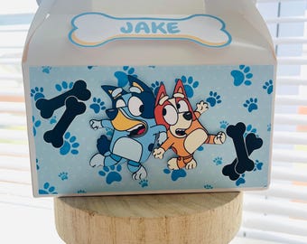 Blue favor boxes, party boxes, party deco, candy box, treat Boxes, personalized gable box, party decor, blue party boxes