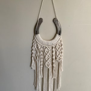 Macrame equestrian wallhanging