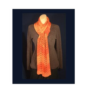 Knitted Long Lacy Scarf