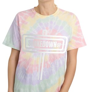 Pastel Tie-Dye Grateful Hippie Tee, Shakedown Street, Deadhead Shirt