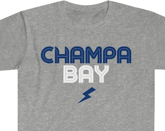 Champa Bay Lightning Retro Tee, Vintage Tampa Bolts Inspired