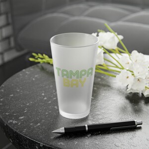 Tampa Bay Soccer Retro Rowdies Inspired Frosted Pint Glass, 16oz
