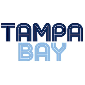 Vinyl Sticker Aufkleber Tampa Bay Strahlen Retro Baseball Inspiriert