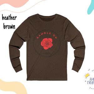 Ramble On Rose Long Sleeve Tee, Grateful Dead Shirt image 1
