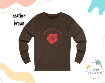 Ramble On Rose Long Sleeve Tee, Grateful Dead Shirt
