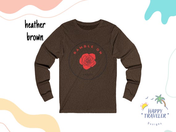 Ramble On Rose Long Sleeve Tee, Grateful Dead Shirt