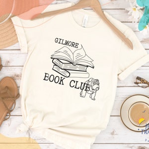 Gilmore Book Club Short Sleeve Tee, Yale Inspired Bulldog