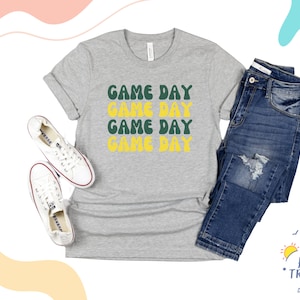 Oregon Game Day Ducks College Unisex Short Sleeve Tee Green Yellow