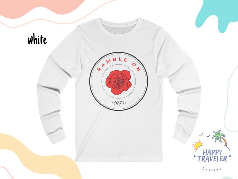 Ramble On Rose Long Sleeve Tee, Grateful Dead Shirt image 3