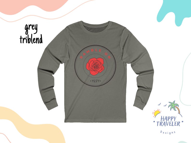 Ramble On Rose Long Sleeve Tee, Grateful Dead Shirt image 4