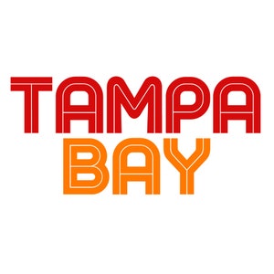 Vinyl Sticker Decal Tampa Bay Retro Buccaneers Bucs Football Inspired