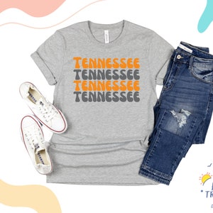 Tennessee Retro Game Day Volunteers College Unisex Short Sleeve Tee Orange Gray