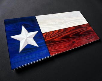 Texas State Flag Wall Decor, Wooden Texas State Flag, Wall Art Decor, Wedding Gift, Graduation, Gift for Dad,