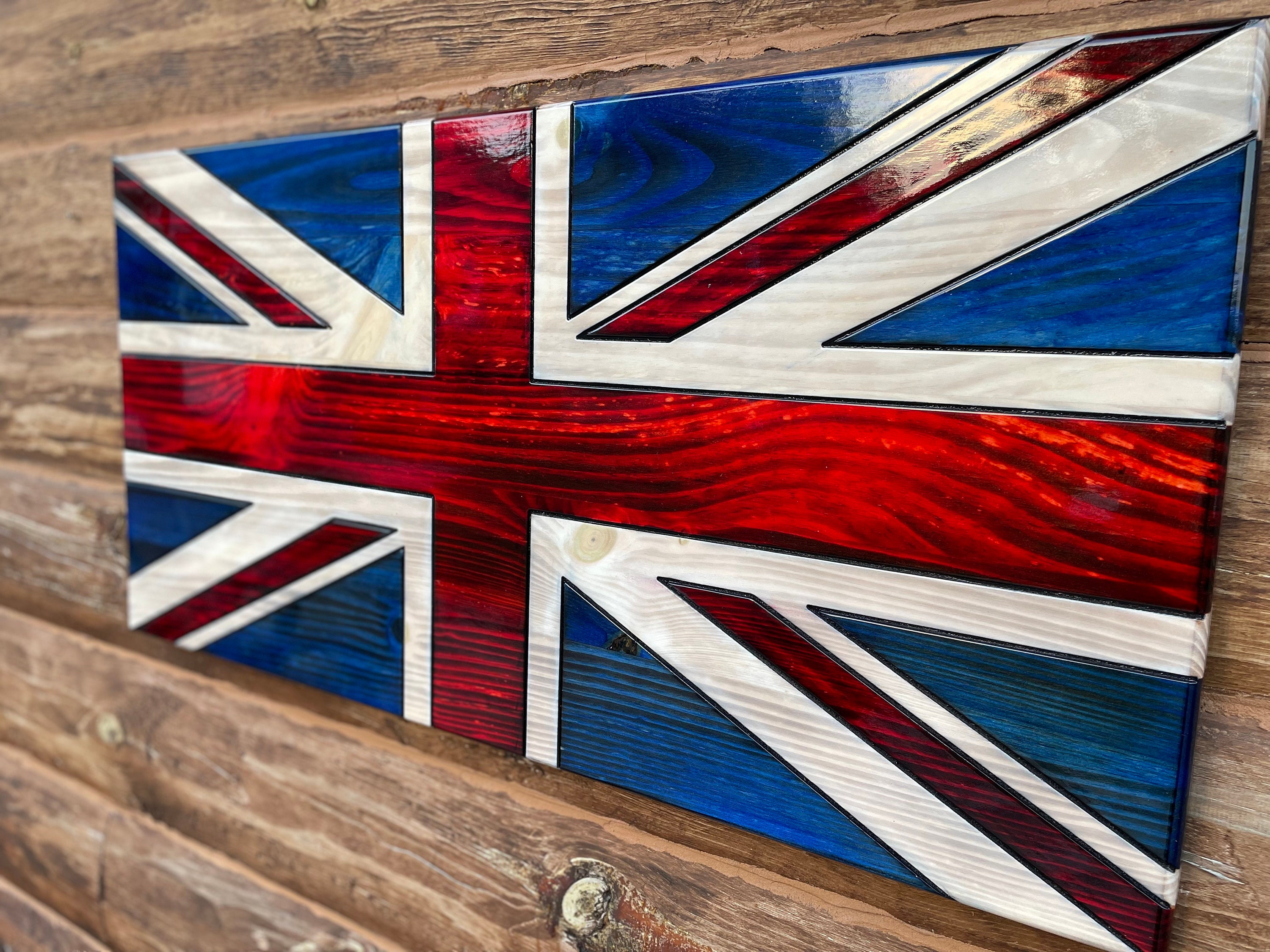 Union Jack Wooden Flag Union Flag United Kingdom Wooden Flag Etsy