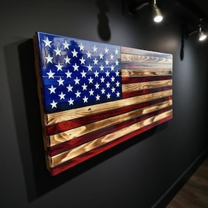 Rustic  Wooden American Flag,American Wooden Flag, Rustic American Flag, Patriotic, Wall Art Decor, Wedding Gift, Graduation, Gift for Dad