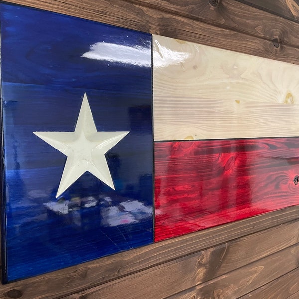 Wooden Texas Flag Etsy