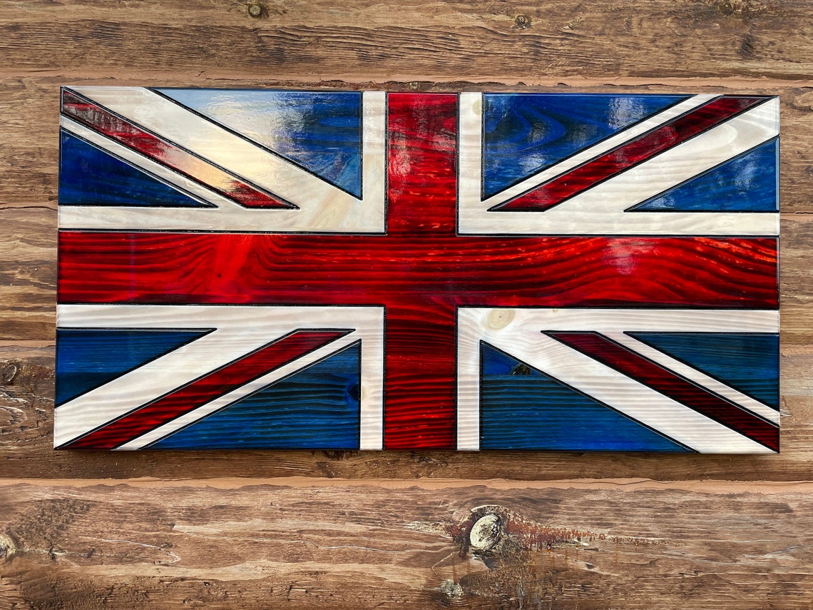Union Jack Wooden Flag Union Flag United Kingdom Wooden Flag Etsy
