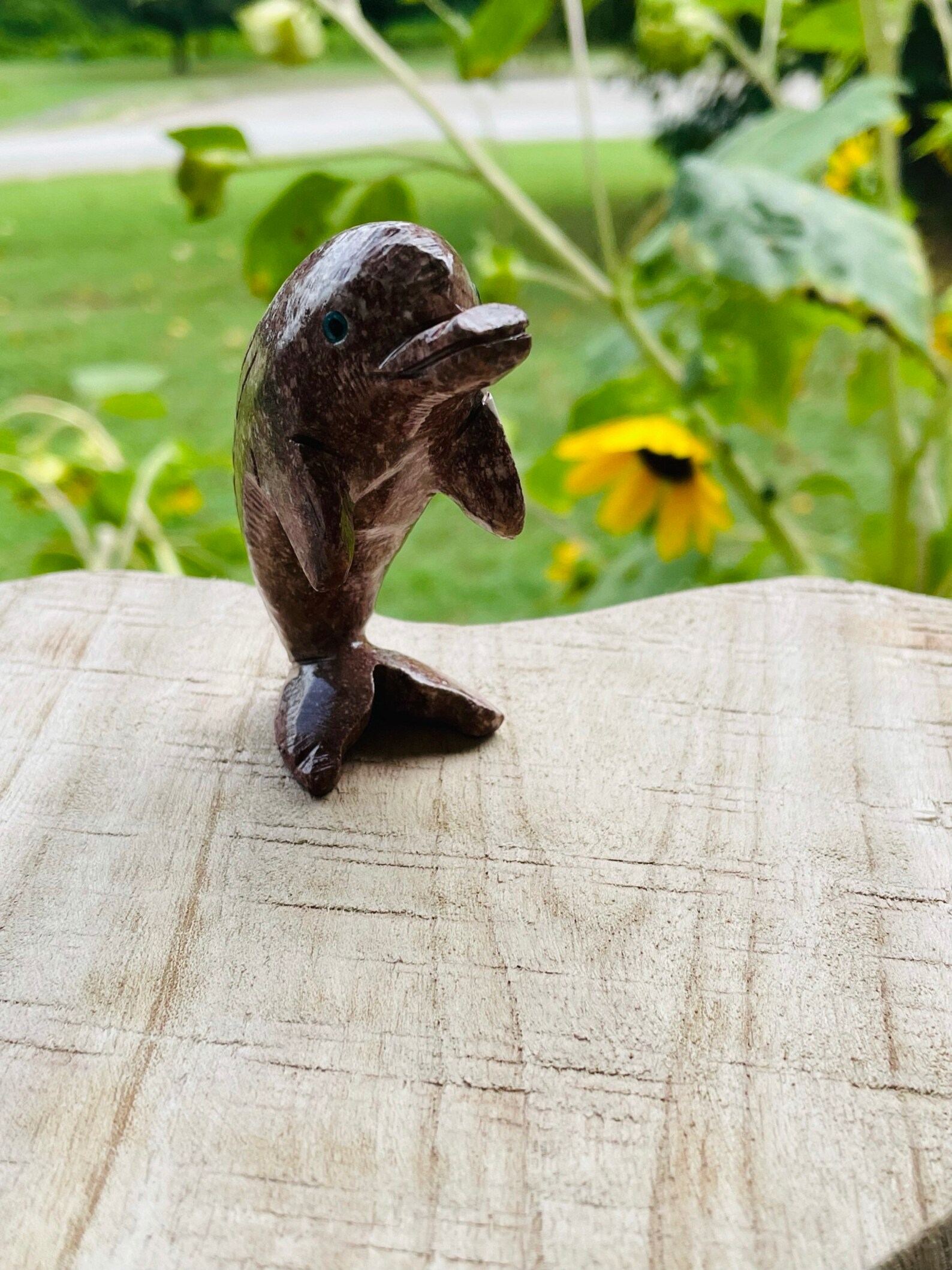 SOAPSTONE DOLPHIN CARVING Soapstone Dolphins Natural Etsy
