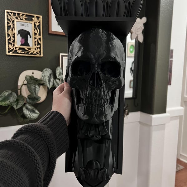 Skull Wall Corbel | Vintage Inspired | Goth \ Alt Decor | Kayla Lynn Designs