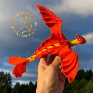 Patrón PDF de muñeco de dragón: Peluche articulado con detalles que brillan en la oscuridad (descarga instantánea)