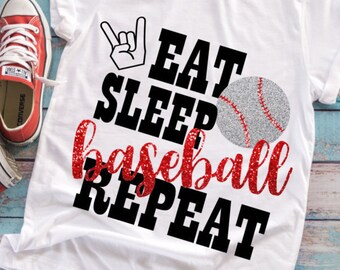 Download Eat Sleep Baseball Etsy