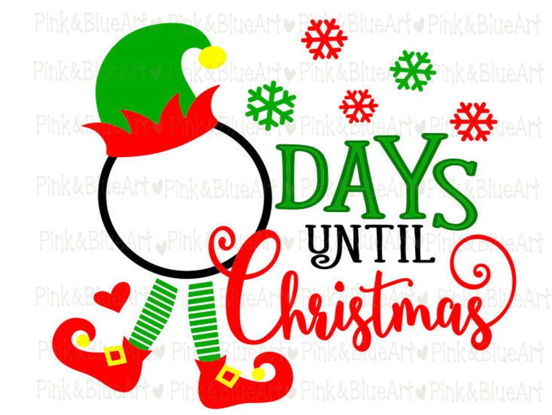 Days Until Christmas Elf SVG Cut Files Silhouette Cameo Svg | Etsy