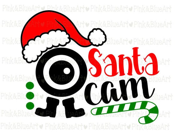 Santa Cam Design Christmas Svg Cut Files Silhouette Cameo Etsy