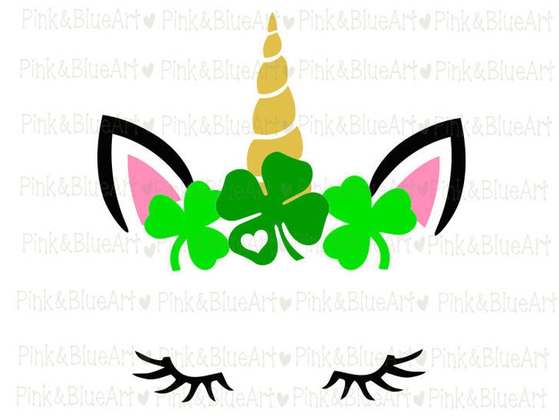 Download St Patricks Day SVG Unicorn svg Shamrocks svg Unicorn | Etsy