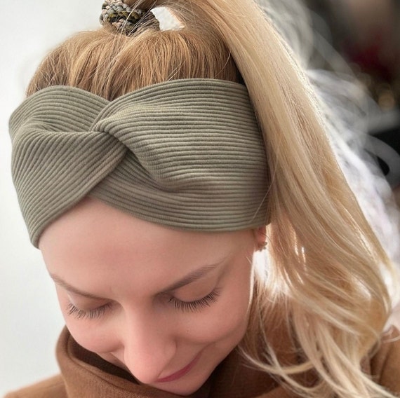 Rib Jersey Headband, Stretchy Wide Headwrap, Handmade  display picture 1