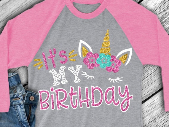 Download Svg File Unicorn Svg Shirt Svg Birthday Girl Svg