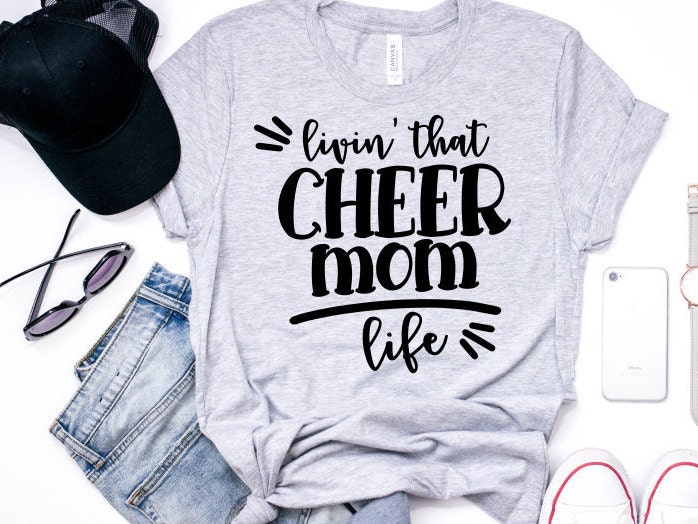 Download Cheer svg Cheer mom svg Livin' that cheer mom life svg | Etsy
