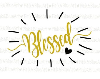 Blessed Thanksgiving SVG Clipart Cut Files Silhouette Cameo Svg for Cricut and Vinyl File cutting Digital cuts file DXF Png Pdf Eps