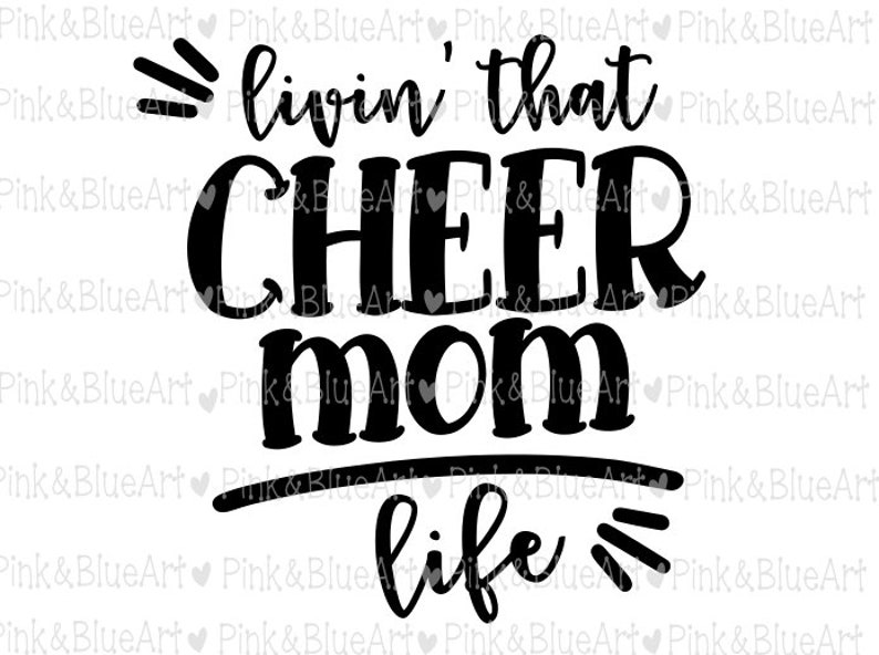 Download Cheer svg Cheer mom svg Livin' that cheer mom life svg | Etsy