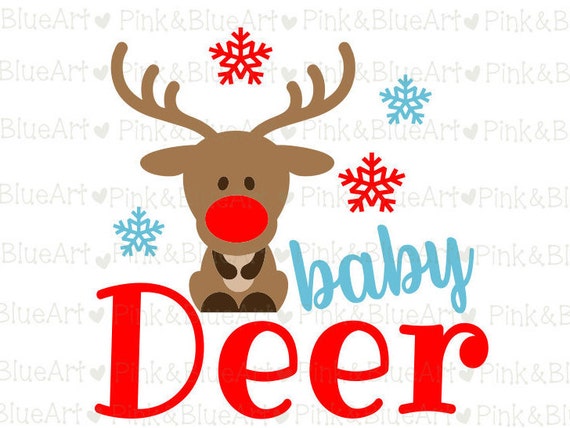 Download Baby Deer Svg Christmas Svg Clipart Cut Files Silhouette Cameo Etsy