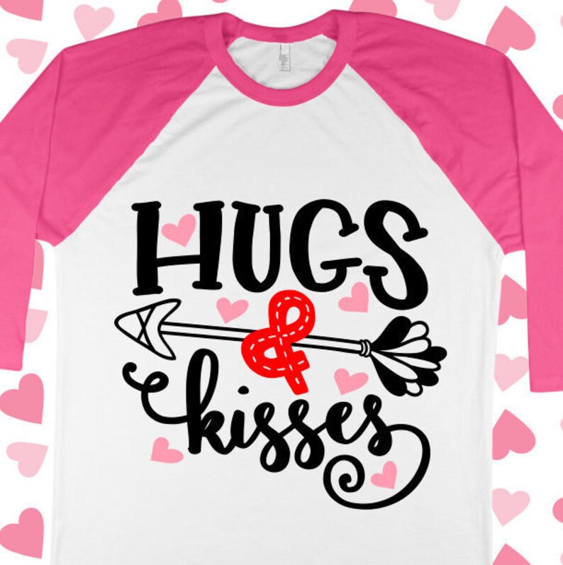 Download Love svg Hugs and kisses svg Valentines day svg | Etsy