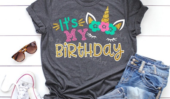 Download Birthday girl svg Unicorn svg Birthday shirt Birthday | Etsy
