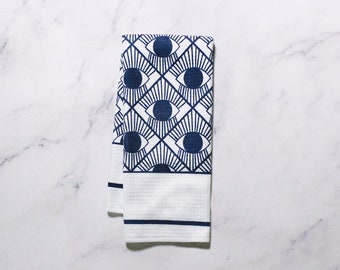 Geometric Eye Patterned Dish Towel - Kitchen Towel Tea Towel Dish Towel  - 16''x24''