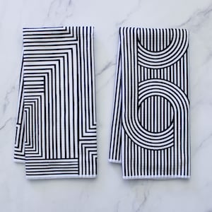 Modern Striped Dish Towel Twin Set - 2pk - Kitchen Towel Tea Towel - 16''x24''