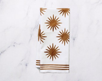 Boho Beige Golden Hour Dish Towel - Kitchen Towel Tea Towel - 16''x24''