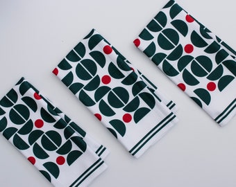Holly Geometric Dish Towel Trio - 3pk - Kitchen Towel Tea Towel - 16''x24''