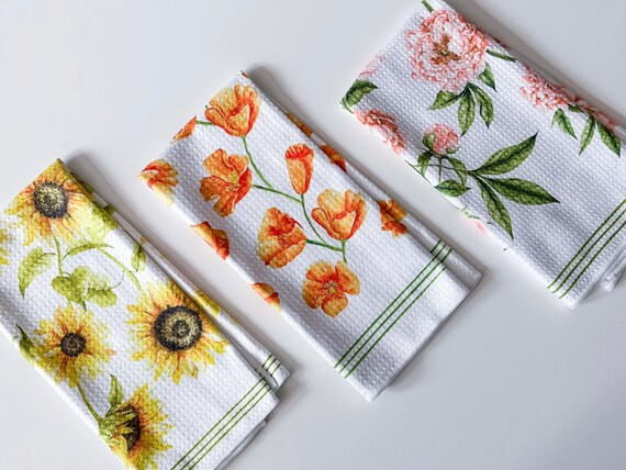 Patterned Kitchen Towel Trio