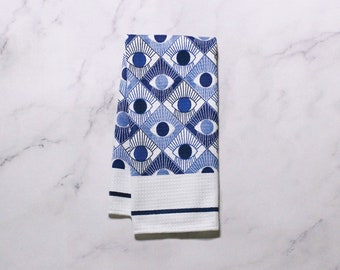 Geometric Eye Multicolor Patterned Towel - Kitchen Towel Tea Towel Dish Towel  - 16''x24''