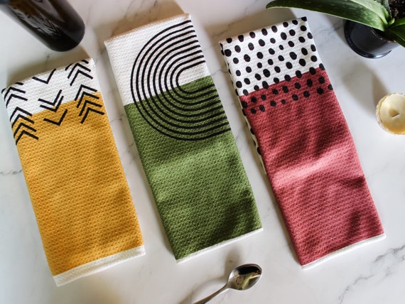 Colorblock Dish Towel Trio 3pk Kitchen Towel Tea Towel 16''x24