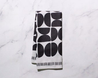 Mono Geo Tea Towel - Kitchen Towel Dish Towel - 16''x24''