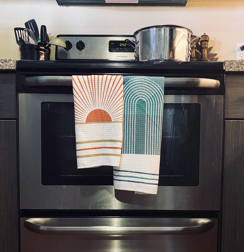 Sunrise and Waterfall Dish Towel Twin Set 2pk Kitchen Towel Tea Towel 16''x24'' image 4