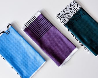 Blue Eye Towel Set Trio 3pk Kitchen Towel Tea Towel Dish Towel 16''x24'' 