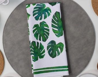 Monstera Plant Kitchen Towel: Eco-Friendly Absorbent Tea Towel