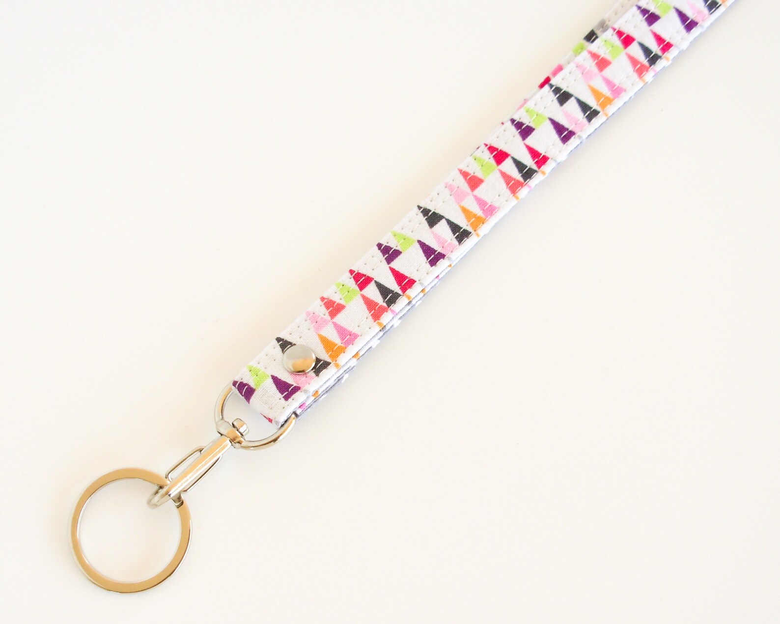 Geometric Lanyard Triangles Fabric Lanyard Work ID Holder Etsy